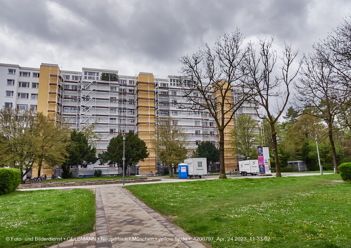 24.04.2023 - Baustelle der Großsanierung Kurt-Eisner-Straße in Neuperlach
